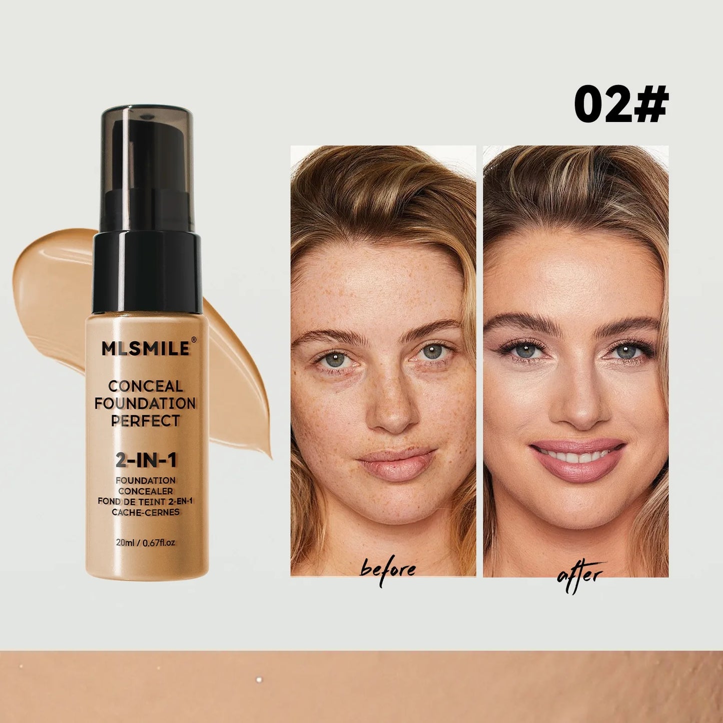Fondotinta Liquido Opaco a Lunga Durata – Controllo Olio, Correttore & BB Cream | Trucco Professionale