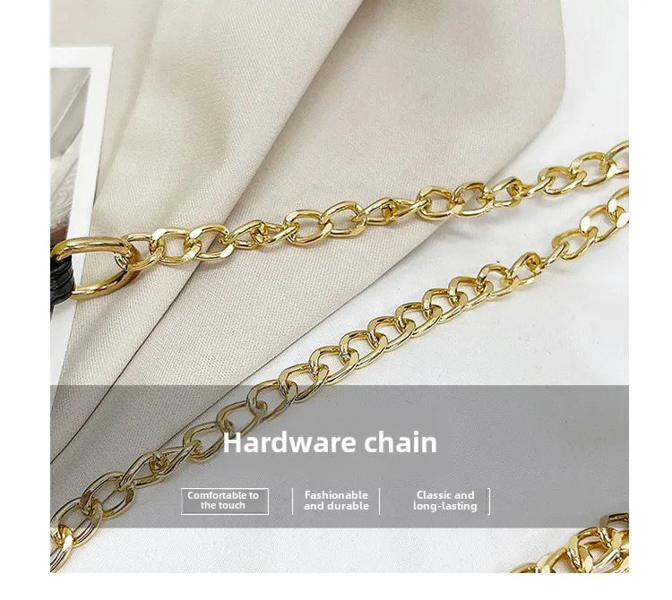 Borse a tracolla modello coccodrillo per donna Catene di moda Borsa quadrata Borsa a tracolla in pelle PU femminile Pochette per telefono quotidiana