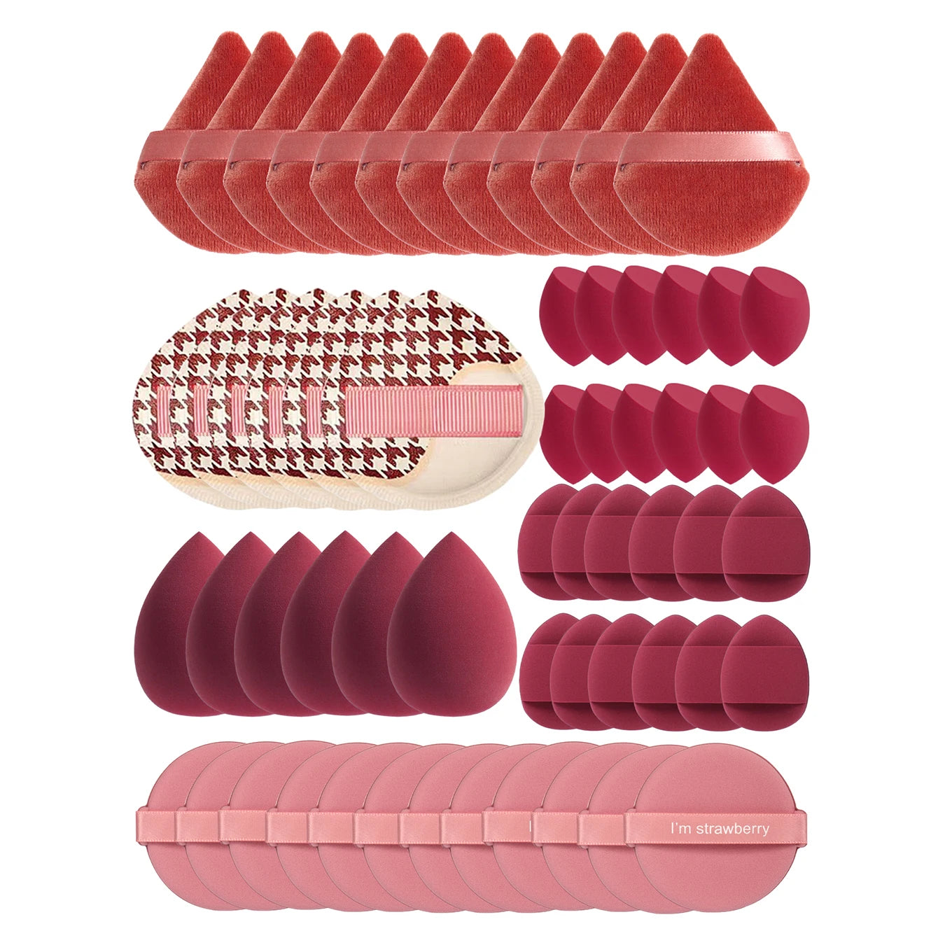 Tamponi per Trucco in Poliuretano 12cm – Set da 10 a 60 Pezzi, BB Cream e Fondotinta