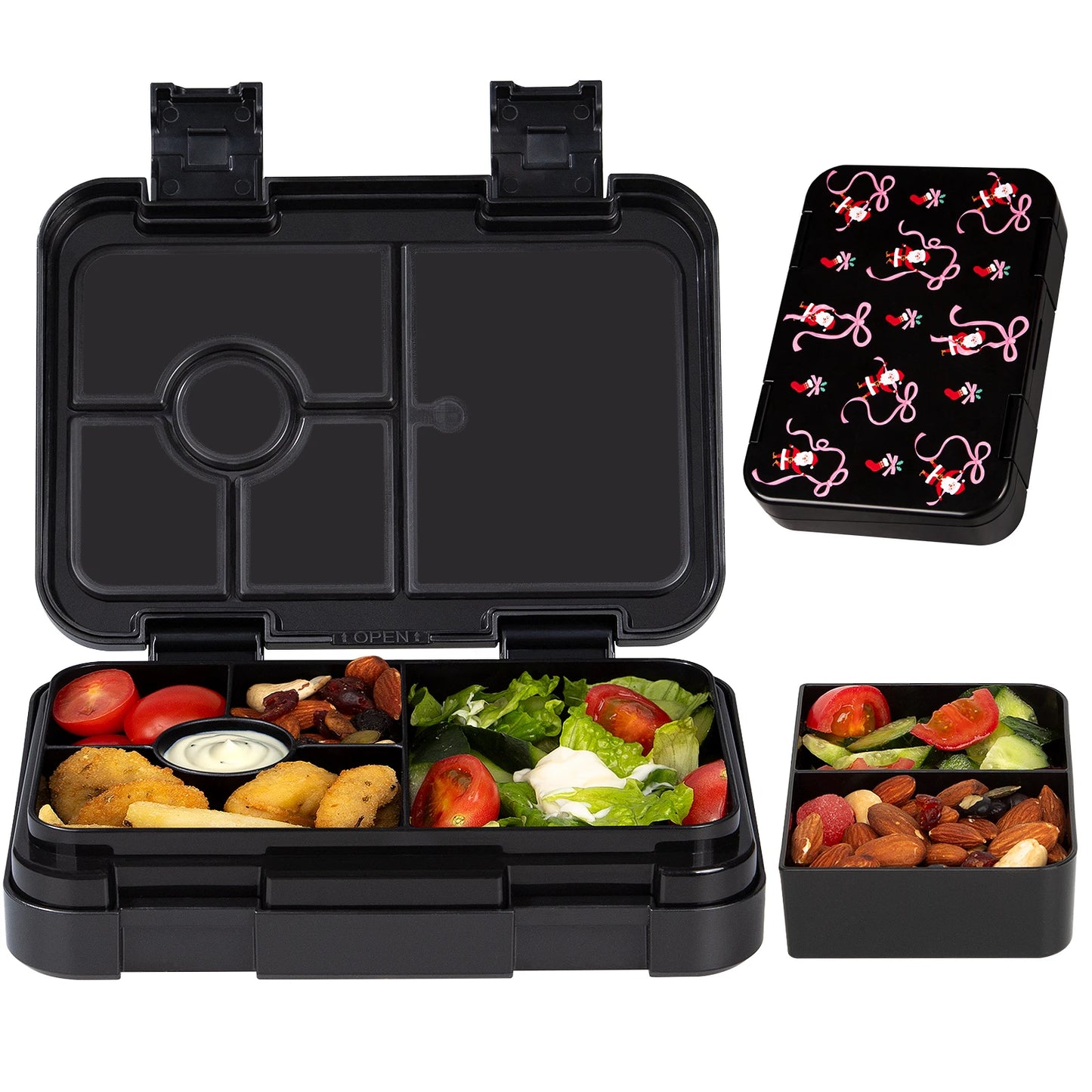 Bento Box per Bambini — Portapranzo 2 Livelli 5 Scomparti, Sicuro per Microonde, A Prova di Perdite