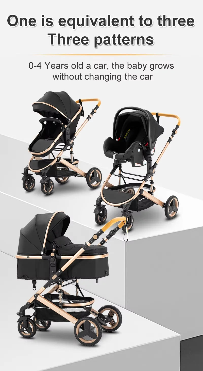 Passeggino 3 in 1 Estivo Traspirante con Seggiolino Auto | Telaio Alluminio