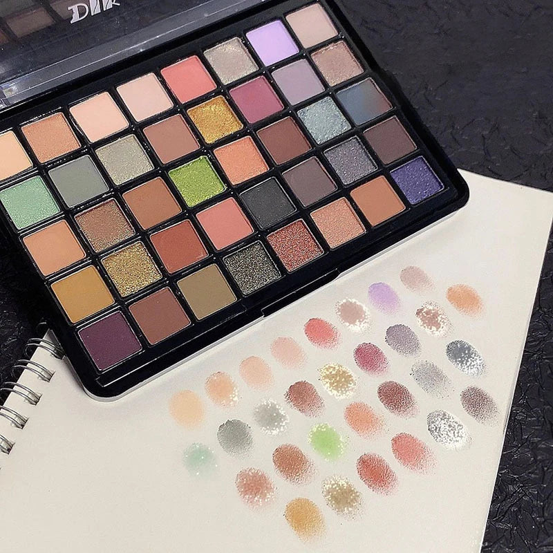 DIKALU Palette Ombretti 40 Colori – Glitter, Opachi e Metallici, Impermeabile