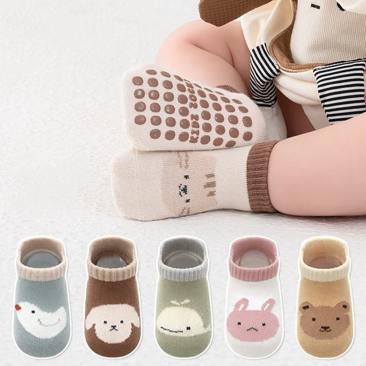 Calzini da pavimento per bambini per ragazze Ragazzi Primavera Autunno Cotone Cartoon Calzini antiscivolo per bambini Calzino casual per bambini
