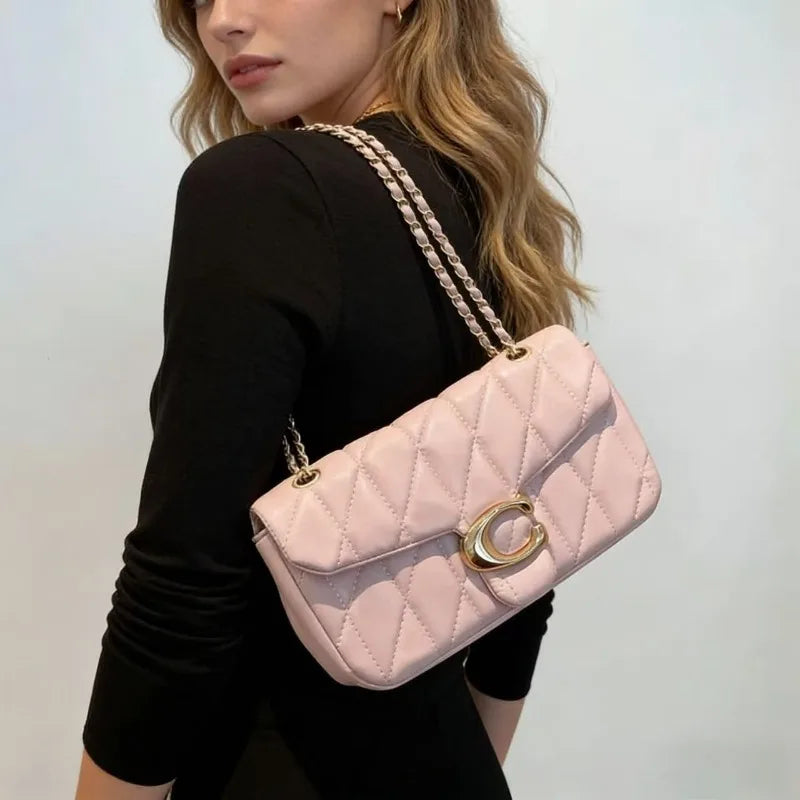 Borsa a tracolla diagonale da donna in pelle di lusso dal design classico, con morbida tracolla regolabile, borsa per tutti i giorni