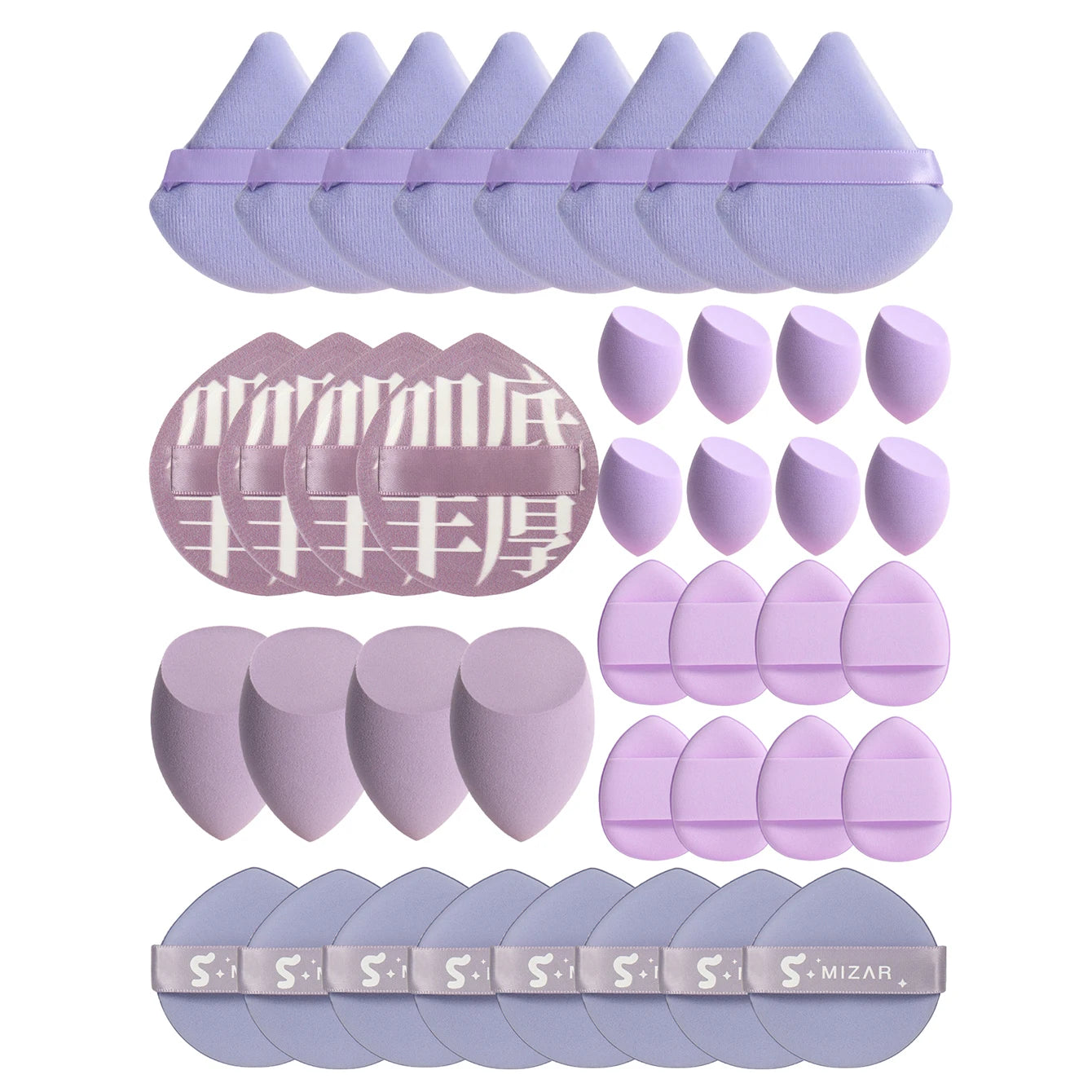 Tamponi per Trucco in Poliuretano 12cm – Set da 10 a 60 Pezzi, BB Cream e Fondotinta