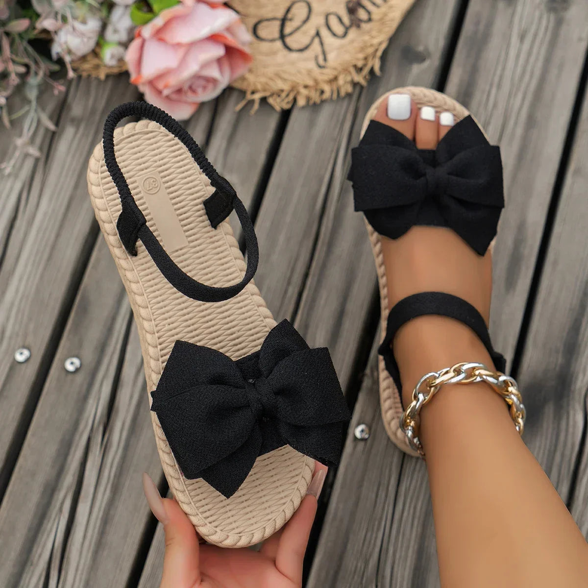 Sandali Donna Tacco Basso con Cinturino Posteriore – Leggeri, Comodi & Fashion | 5 Colori | N.36-43