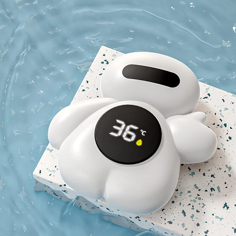 Termometro da bagnetto per bambini Monitor della temperatura della vasca Monitor di avviso della temperatura resistente all'acqua calda e fredda Display a LED con sensore aggiornato