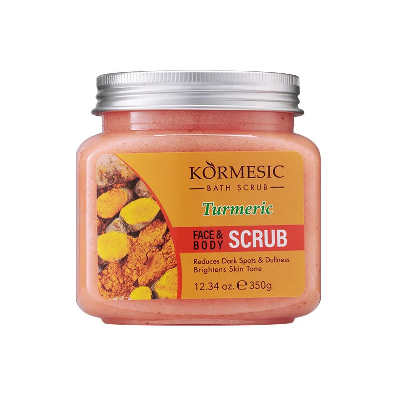 Scrub Corpo KORMESIC – Esfoliante Viso e Corpo Idratante | Curcuma, Rosa, Latte, Shea