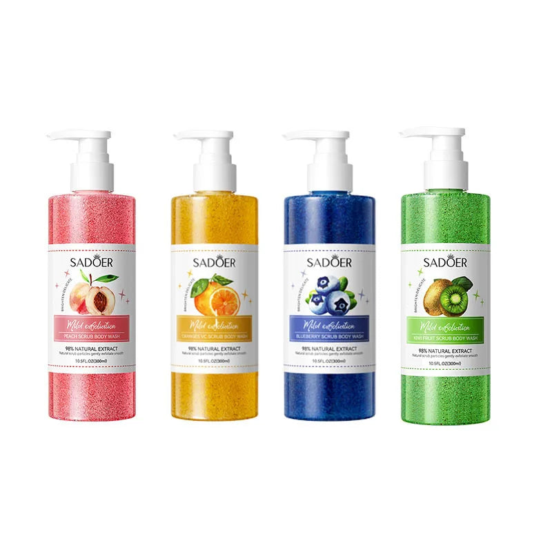 Gel Doccia Esfoliante 300ml – Scrub Naturale, Illuminante & Profumato | Donna