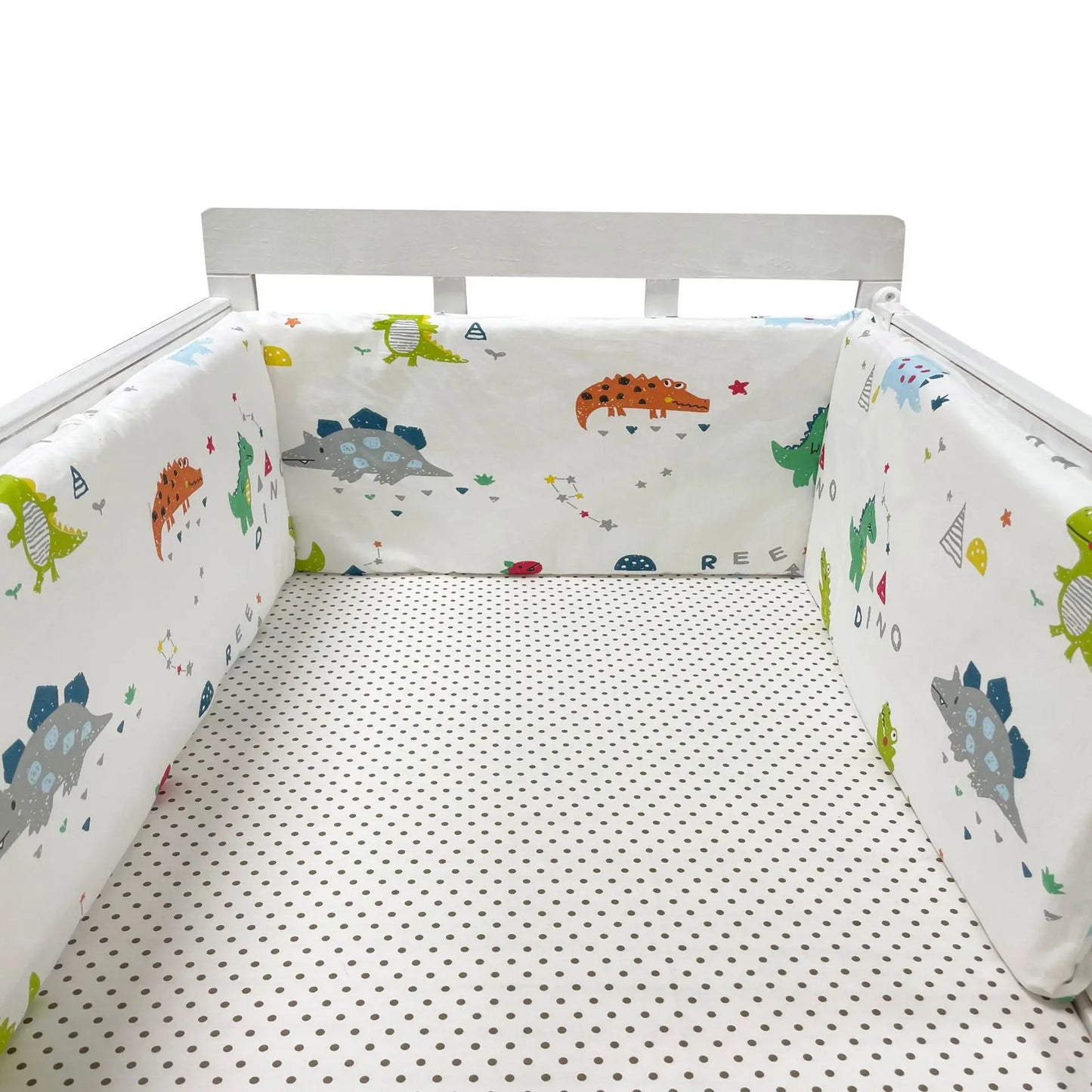 Paraurti per Lettino in Cotone 200×30cm – Doppia Faccia, Cerniera, Design Nordic
