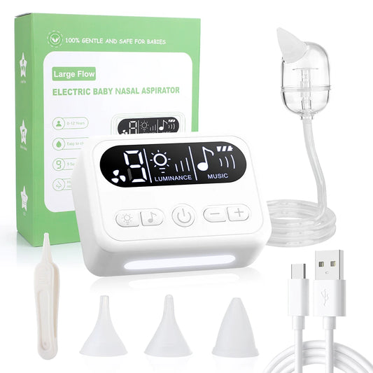 Aspiratore Nasale Elettrico per Neonati | 9 Livelli Musica Integrata Ricarica Type-C