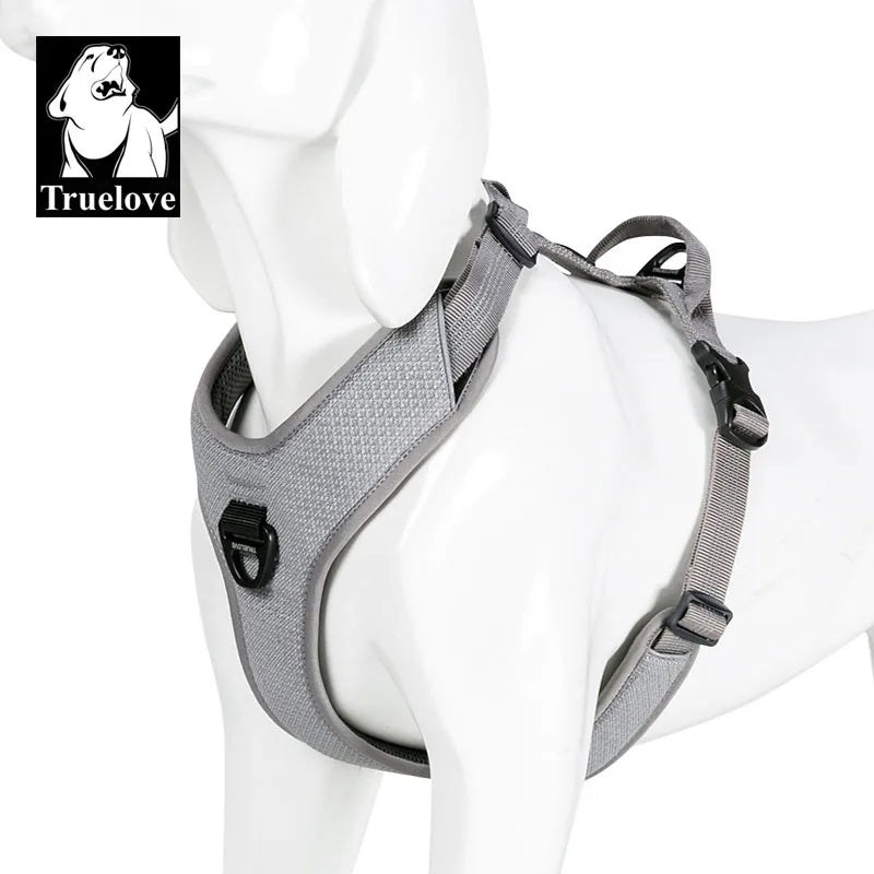 Truelove Pettorina Riflettente per Cani – Gilet Antitraino con Maniglia | XS-XL