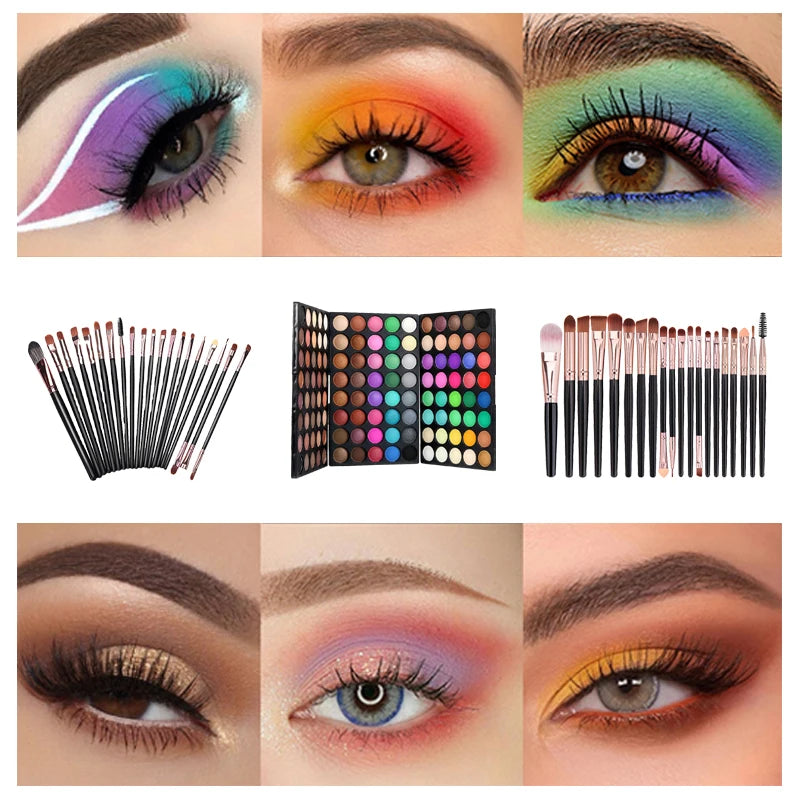 VERONNI Palette Ombretti 120 Colori – Opachi, Glitter e Shimmer, Impermeabile