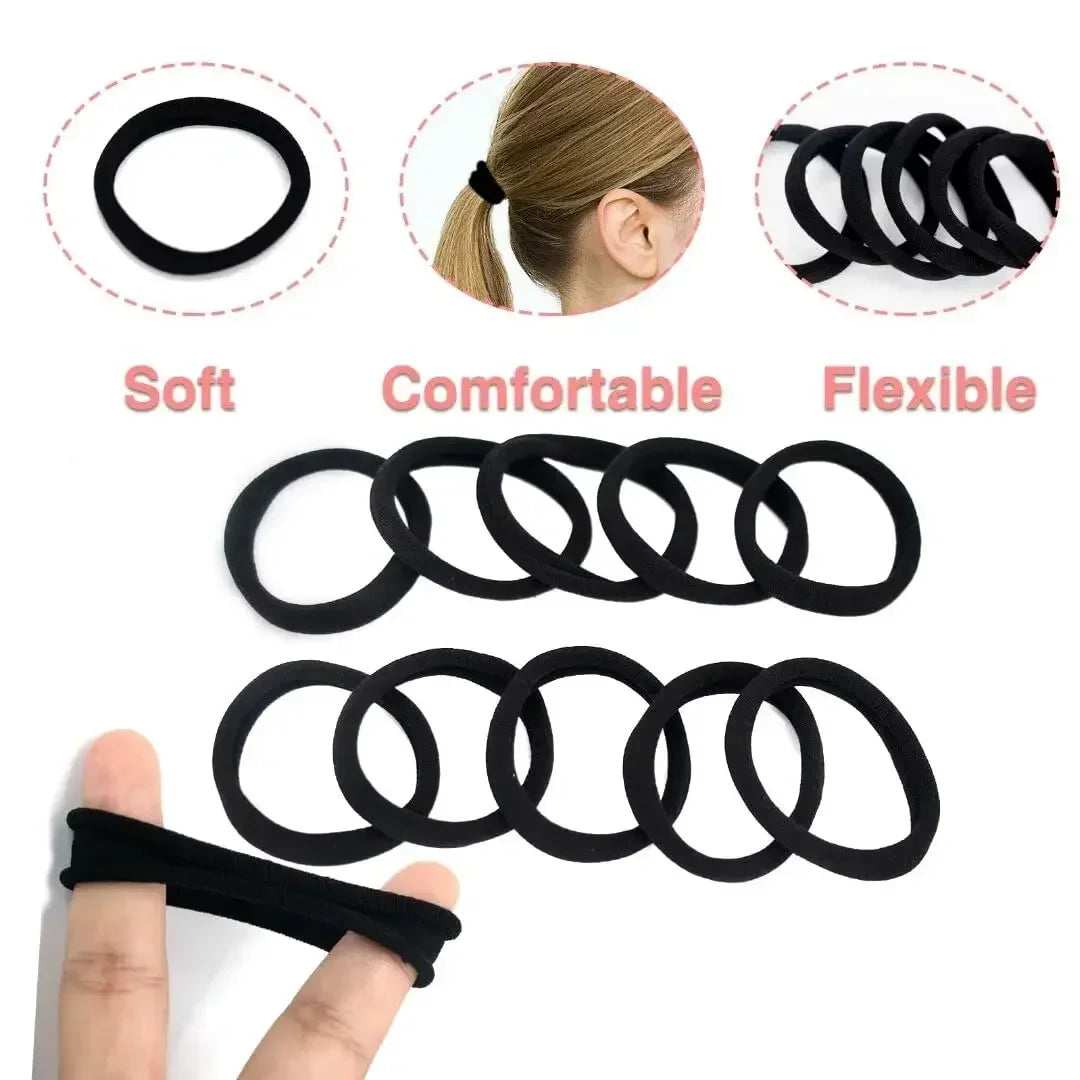 30-200 pezzi Accessori per capelli per donna ragazza Fasce per capelli di base Fascia Corde per capelli Cravatte Porta coda di cavallo Nylon semplice e alla moda