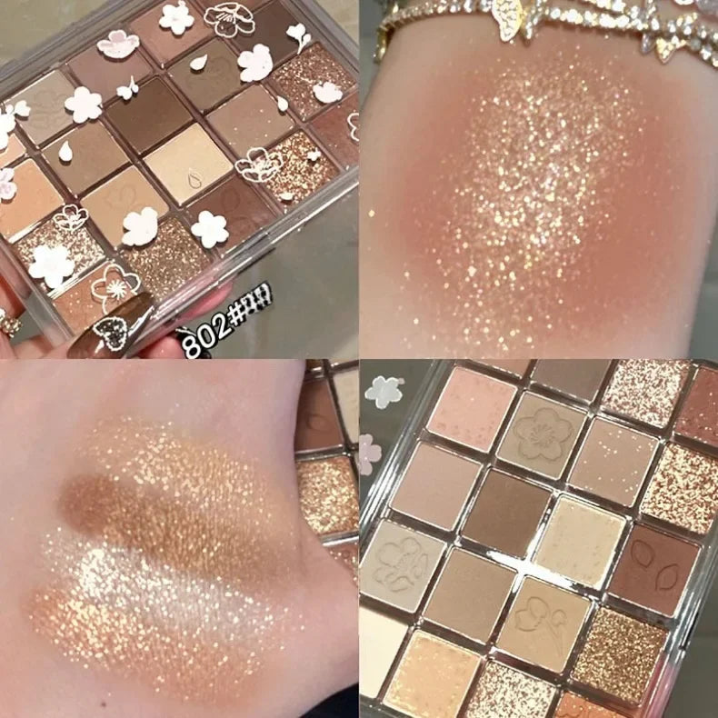 Palette Ombretti 20 Colori – Opachi, Glitter e Shimmer, Impermeabile 20g