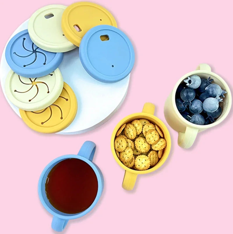 Set Stoviglie in Silicone per Bambini – Piatto, Ciotola, Tazza & Posate | 6-9 Pezzi