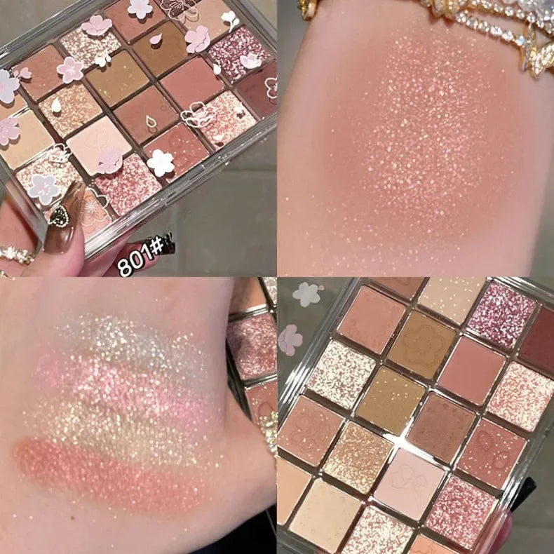 Palette Ombretti 20 Colori – Opachi, Glitter e Shimmer, Impermeabile 20g