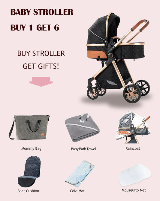 Passeggino 3 in 1 — Carrozzina, Seggiolino Auto e Passeggino da Viaggio