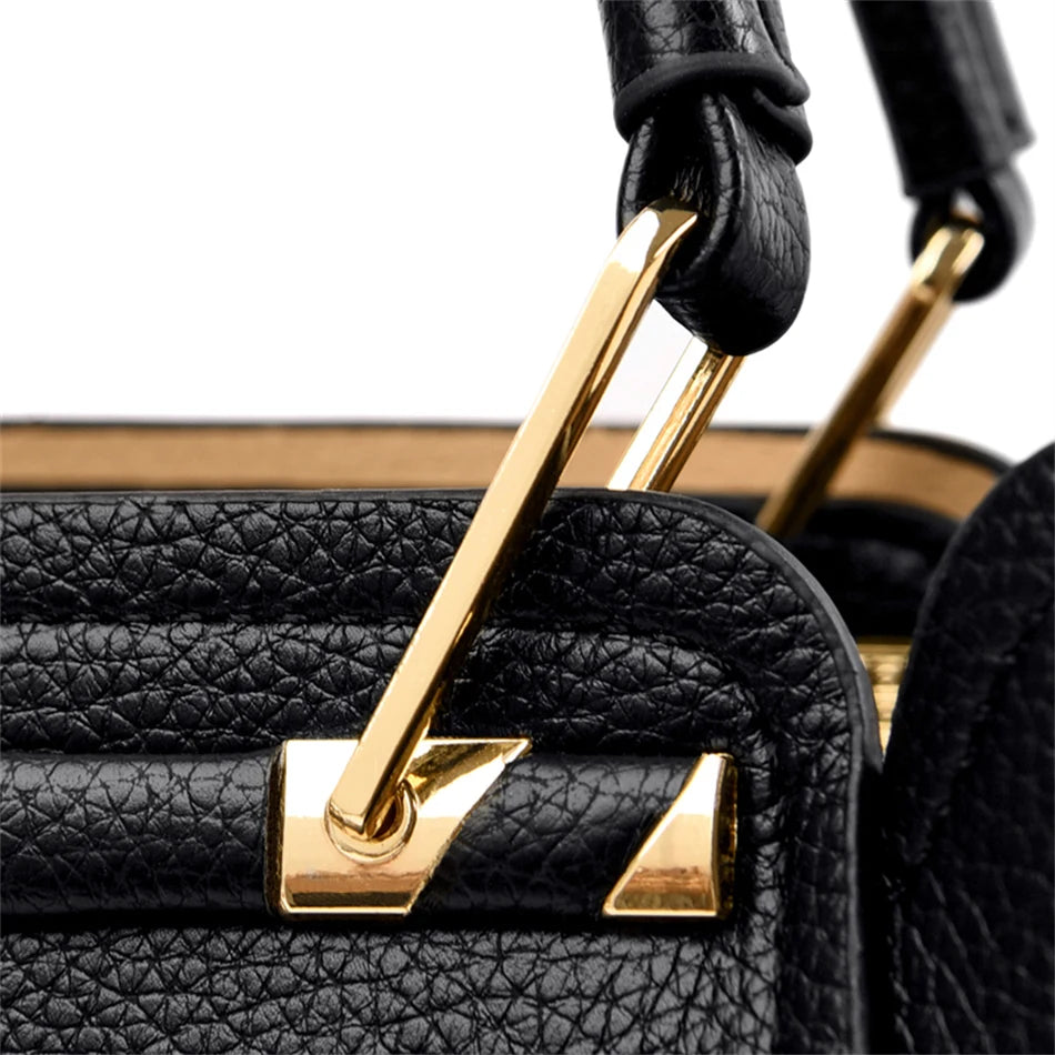Borsa Donna Grande Capacità in Pelle Microfibra – Shopper Tote con Tracolla | 4 Colori