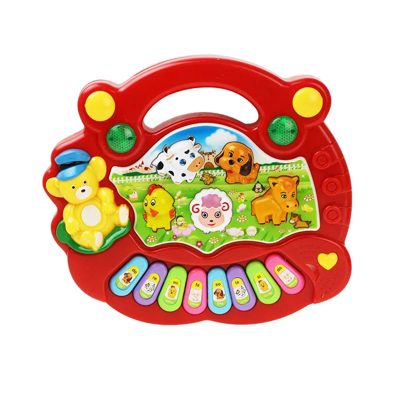 Tastiera Musicale per Bambini con Suoni di Animali e Luci — 3-6 Anni