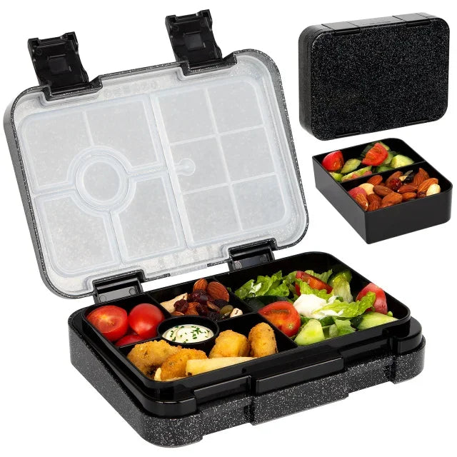 Bento Box per Bambini — Portapranzo 2 Livelli 5 Scomparti, Sicuro per Microonde, A Prova di Perdite