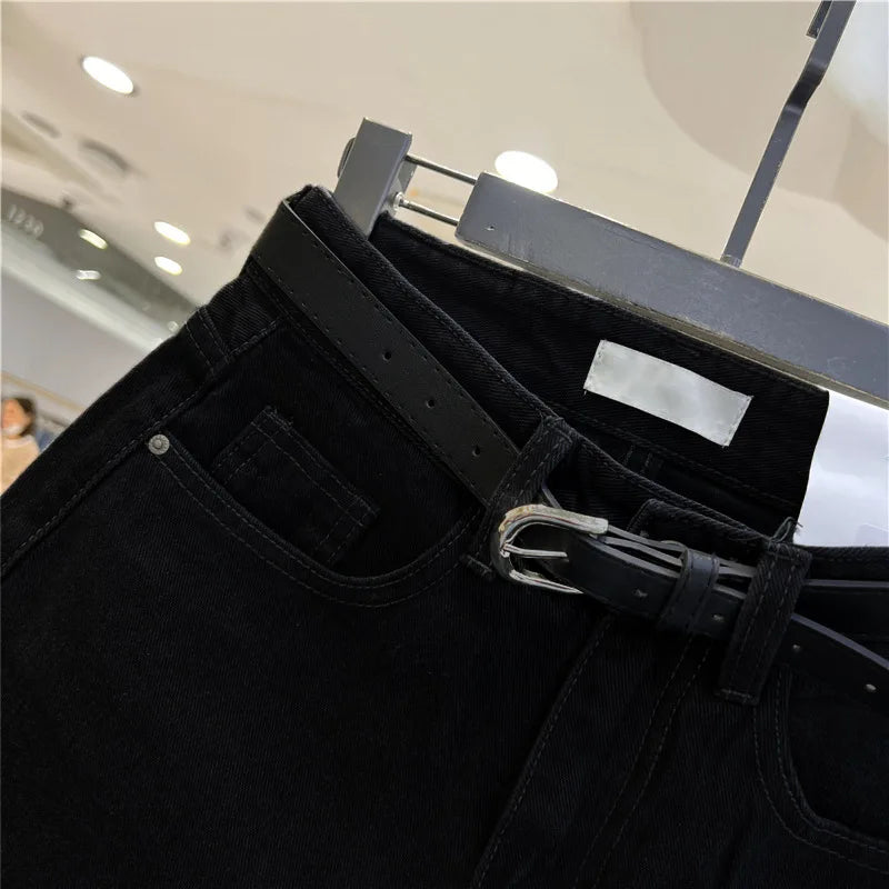 Shorts Denim Vita Alta – Orlo Arrotolato Stile Vintage | 5 Colori | Donna