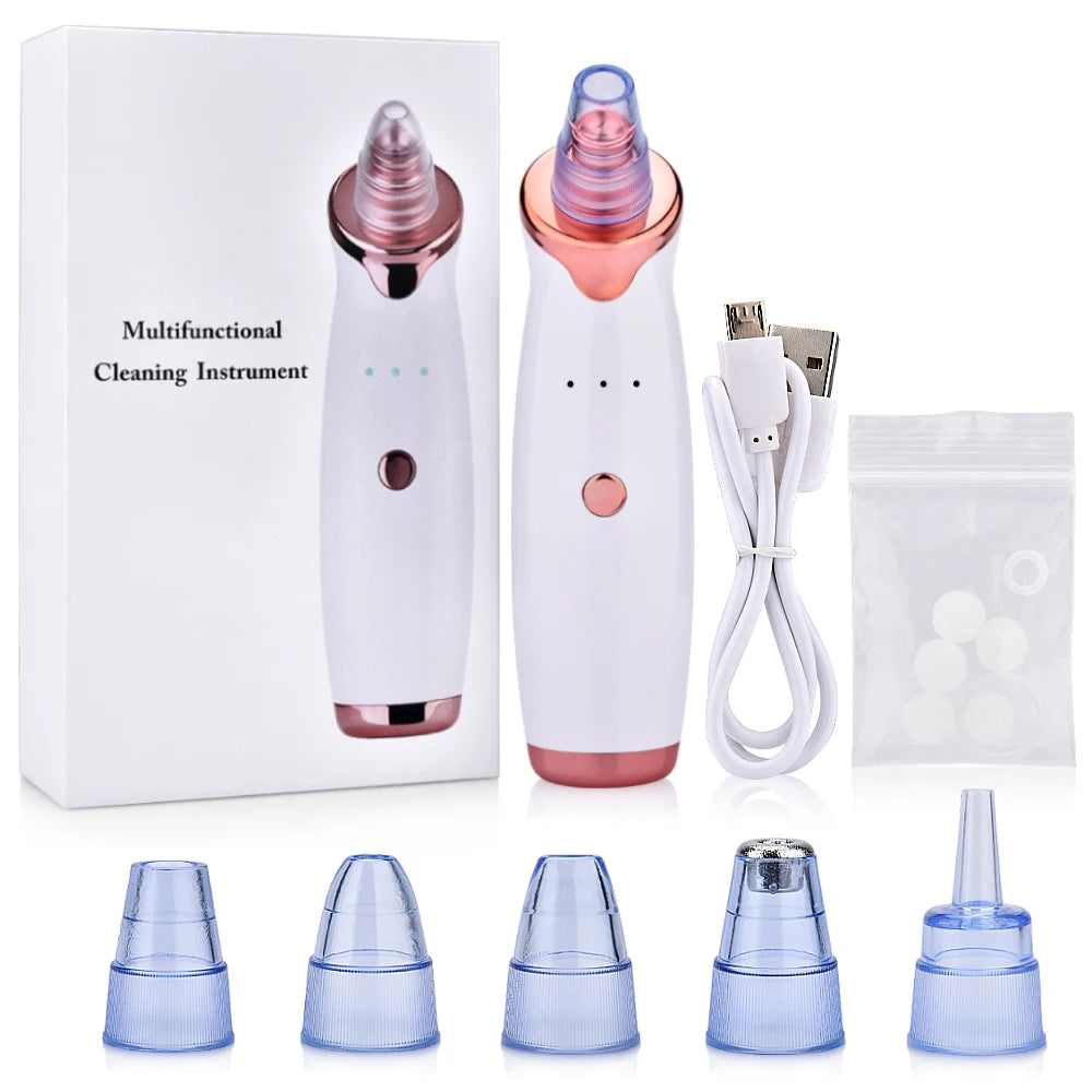 Aspirapolvere per la rimozione dei punti neri Naso elettrico Bellezza Viso Pulizia profonda Cura della pelle Aspirapolvere Macchie nere Detergente per pori dell'acne Strumento per brufoli