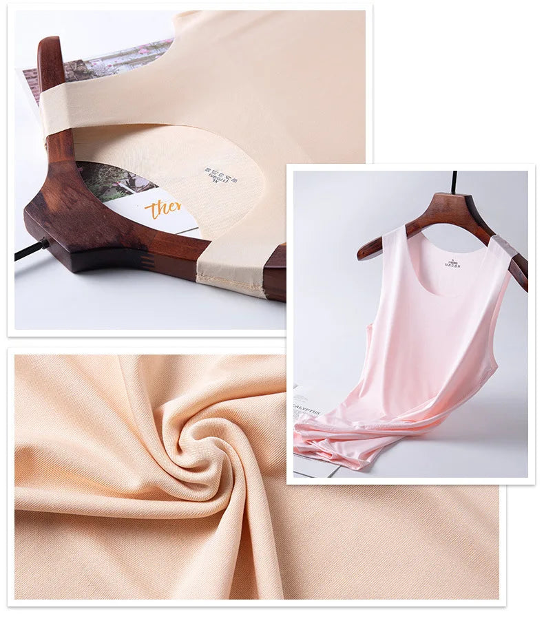 Canotta Donna Ice Silk Senza Cuciture – Sottile Traspirante | 8 Colori | M-4XL