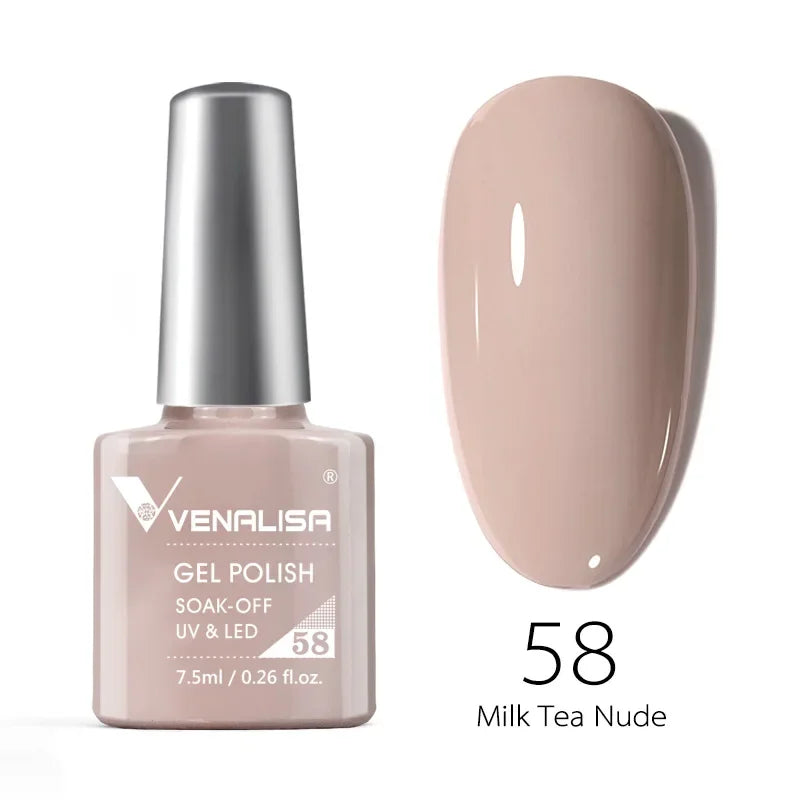 Smalto gel per unghie Venalisa VIP4 SENZA HEMA/TPO Copertura completa Bellissimo smalto semipermanente Soak Off UV LED Gel Smalto per unghie Lacca gel