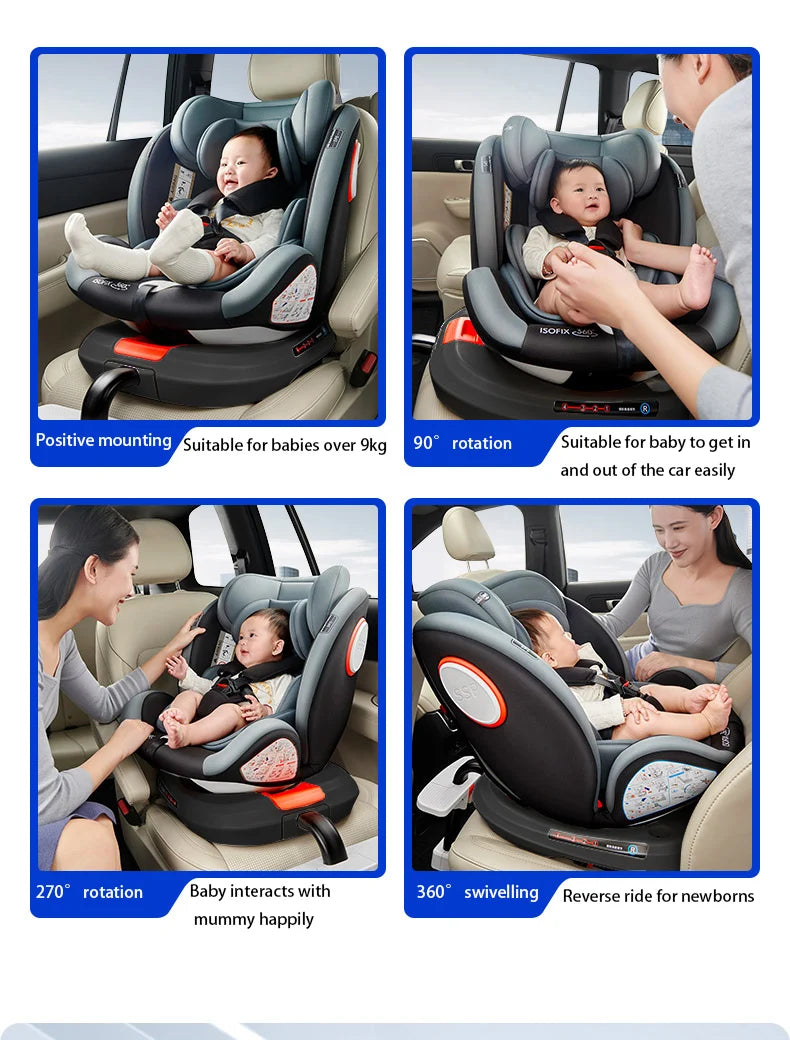Seggiolino Auto per Bambini ECE R129 con ISOFIX e Rotazione 360°