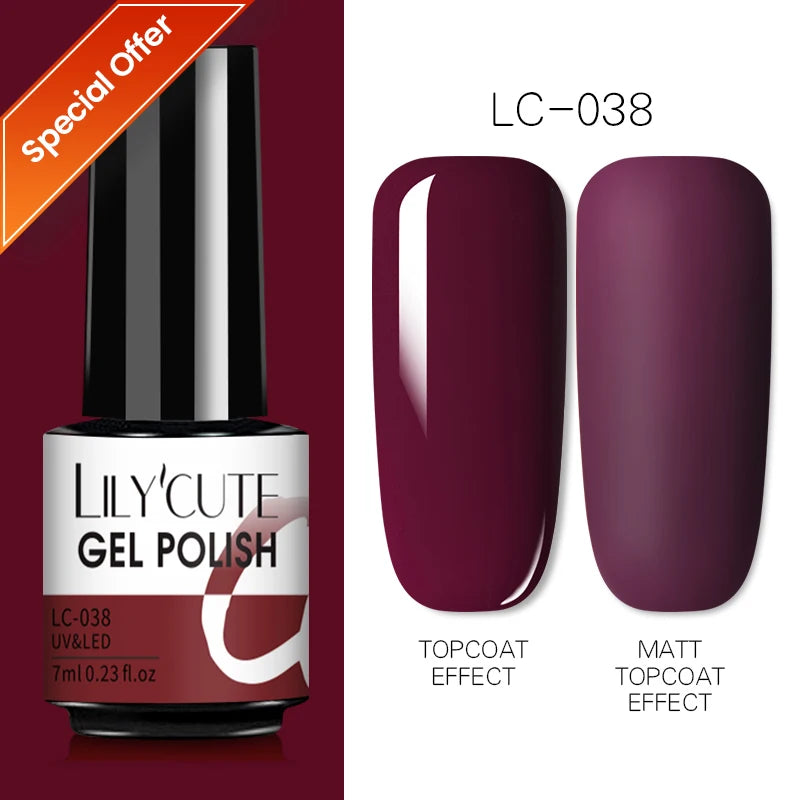 Smalto Gel Semi-Permanente LILYCUTE – 150+ Colori, UV/LED, Lunga Durata 30 Giorni