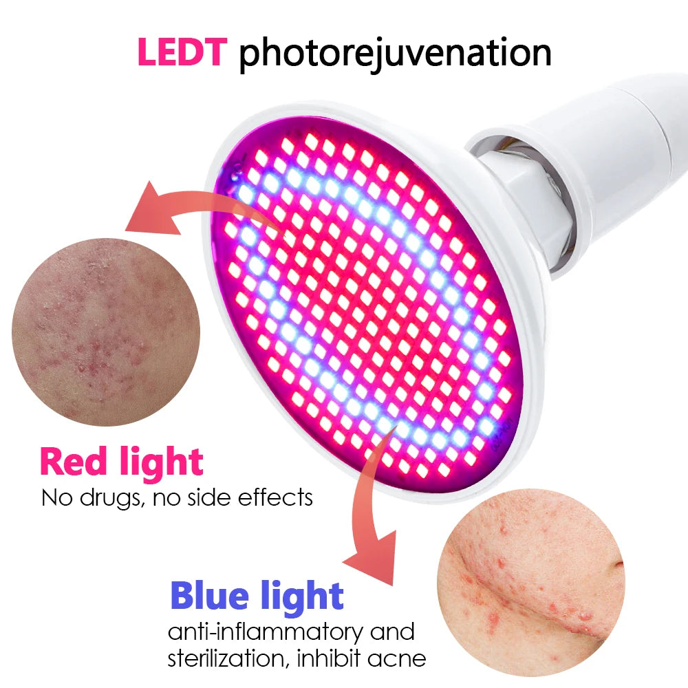LED Luce rossa Terapia fotonica Maschera per il viso Strumento di bellezza SPA per il viso Acne Rimozione delle rughe Ringiovanimento della pelle Dispositivo antietà