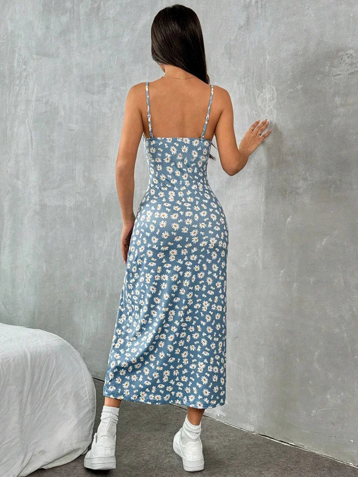 Abito Lungo Maxi Senza Spalline con Spacco Alto – 8 Colori | Donna