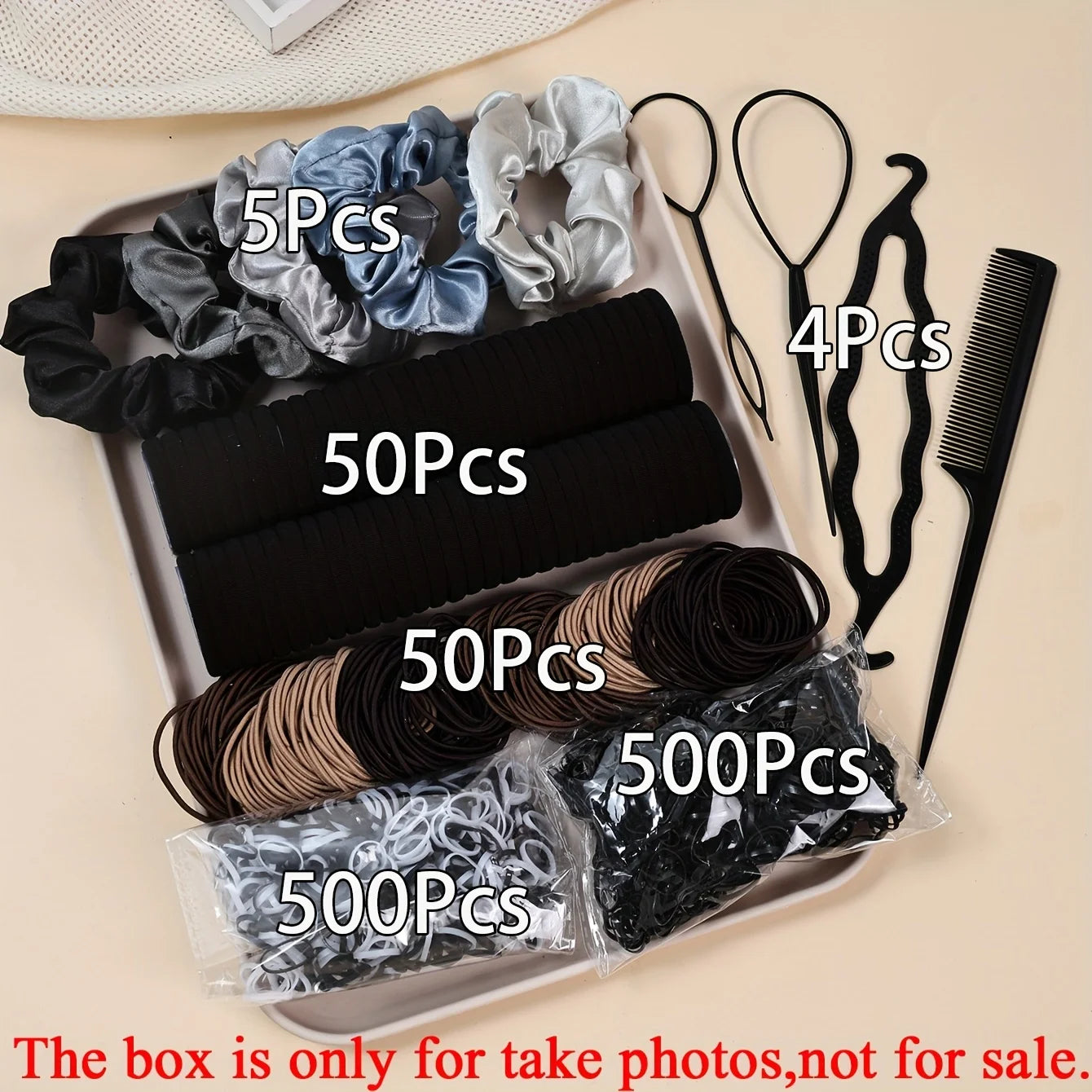 Set Accessori per Capelli — Elastici, Scrunchies e Fasce (1109 pz)