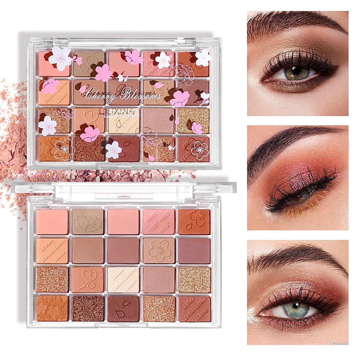 Palette Ombretti Cherry 20 Colori – Glitter, Opachi e Shimmer, Impermeabile