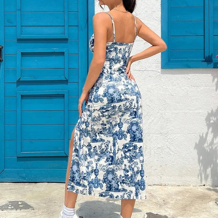 Abito Lungo Maxi Senza Spalline con Spacco Alto – 8 Colori | Donna