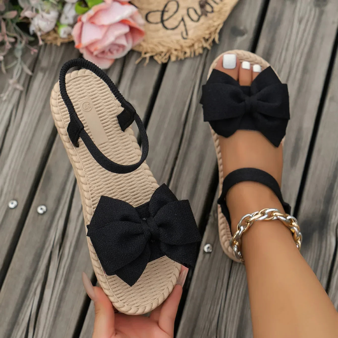 Sandali Donna Tacco Basso con Cinturino Posteriore – Leggeri, Comodi & Fashion | 5 Colori | N.36-43