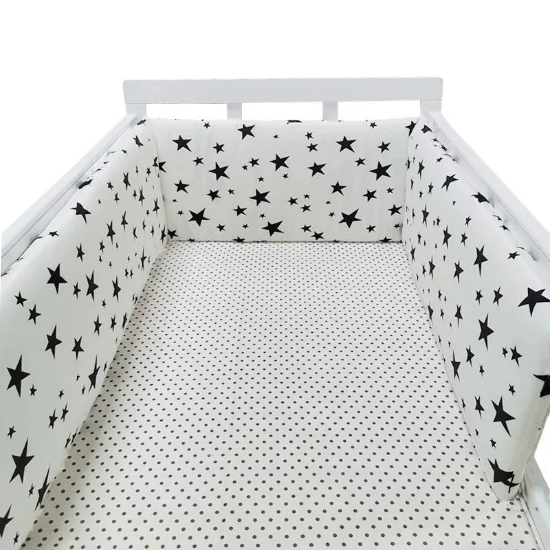 Paraurti per Lettino in Cotone 200×30cm – Doppia Faccia, Cerniera, Design Nordic