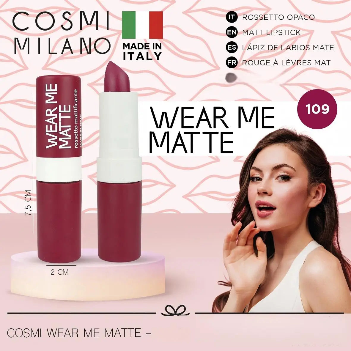 COSMI Milano Wear Me Matte – Rossetto Opaco Lunga Durata 5g