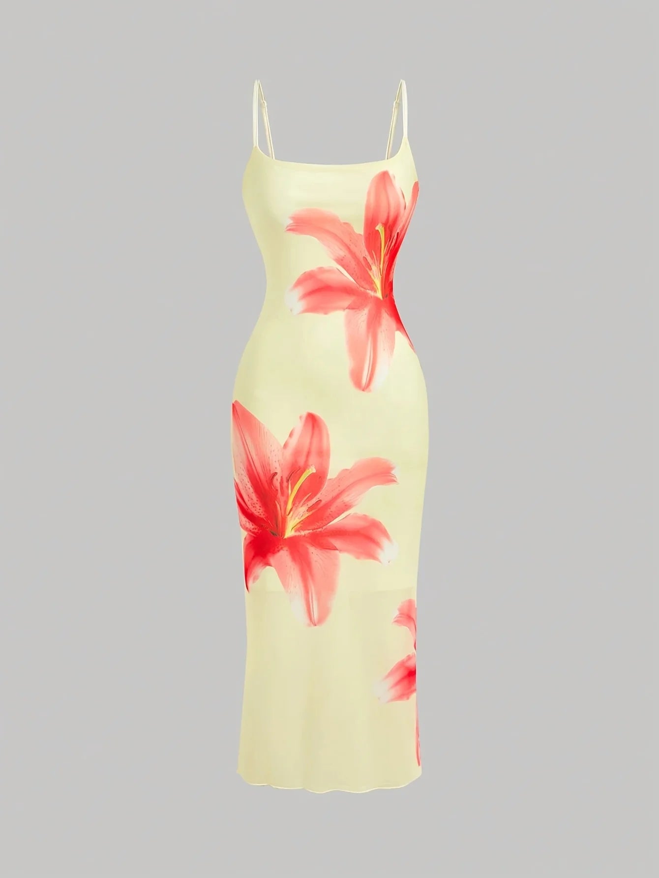 Vestito Estivo Floreale – Abito Lungo Elegante con Stampa Tropicale