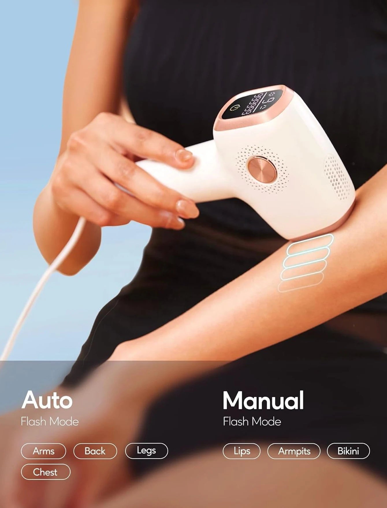 Depilazione IPL con funzione di cura del raffreddamento del ghiaccio per donne permanente, 999999 flash Dispositivo di rimozione dei peli IPL indolore