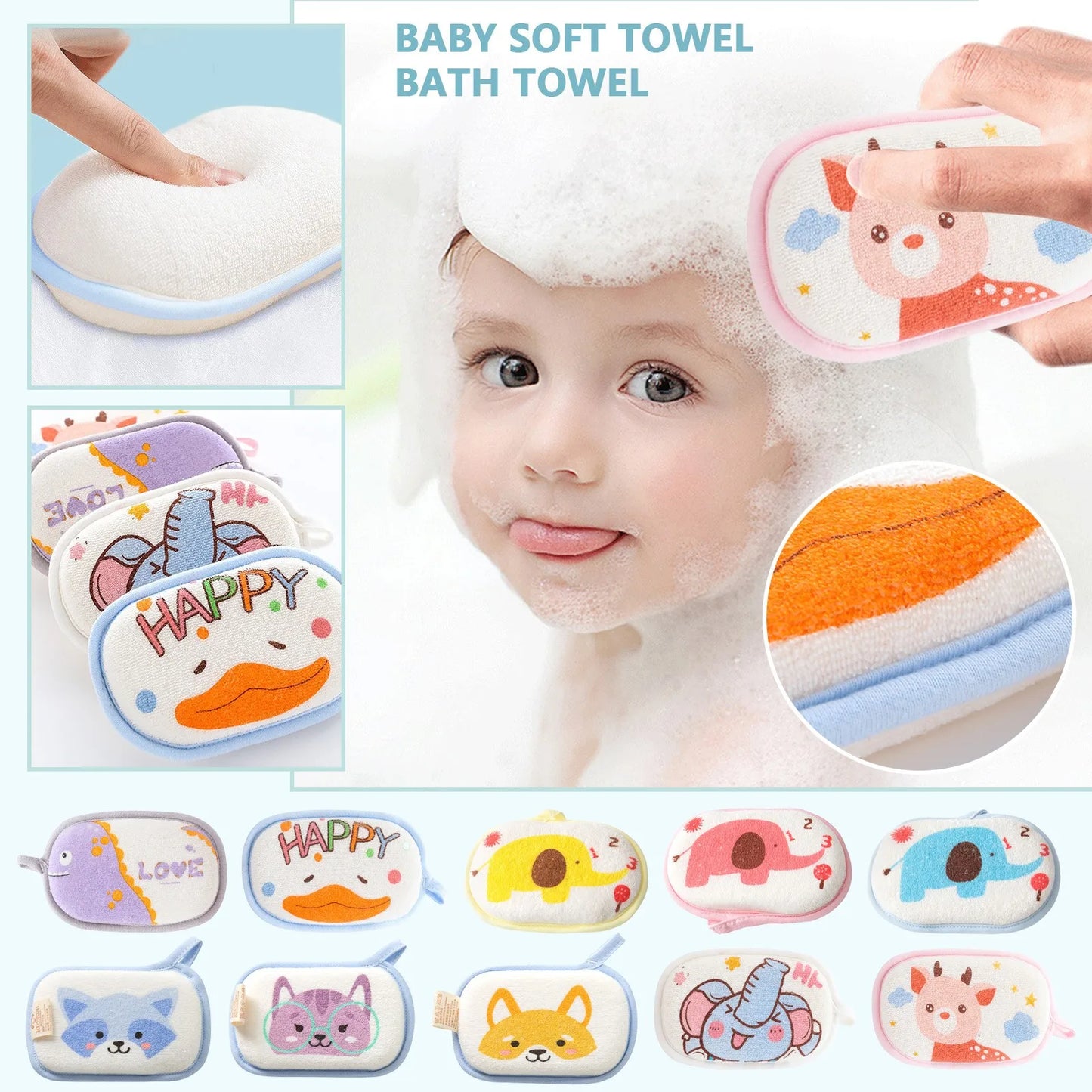 Spugna da Bagno per Bambini con Stampa Cartoon