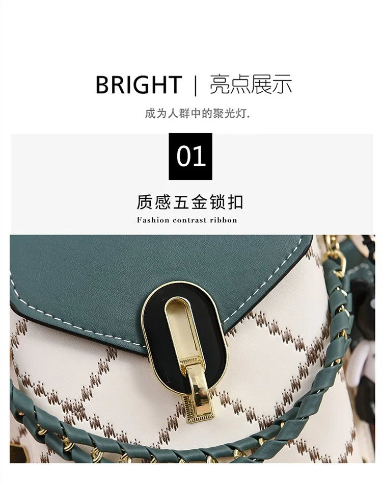 Versione coreana della piccola borsa quadrata semplice e alla moda, versatile borsa a tracolla alla moda, mini telefono cellulare alla moda