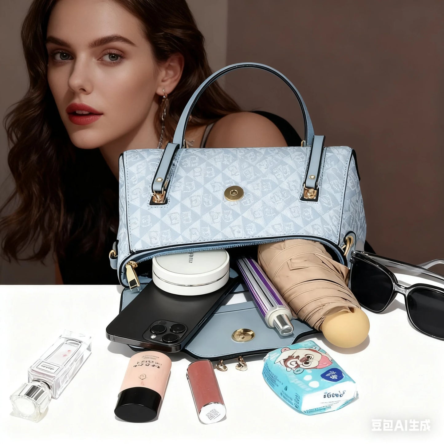 Borsa da donna 2026 nuova tendenza della moda borsa a tracolla casual versatile in stile semplice in rilievo.
