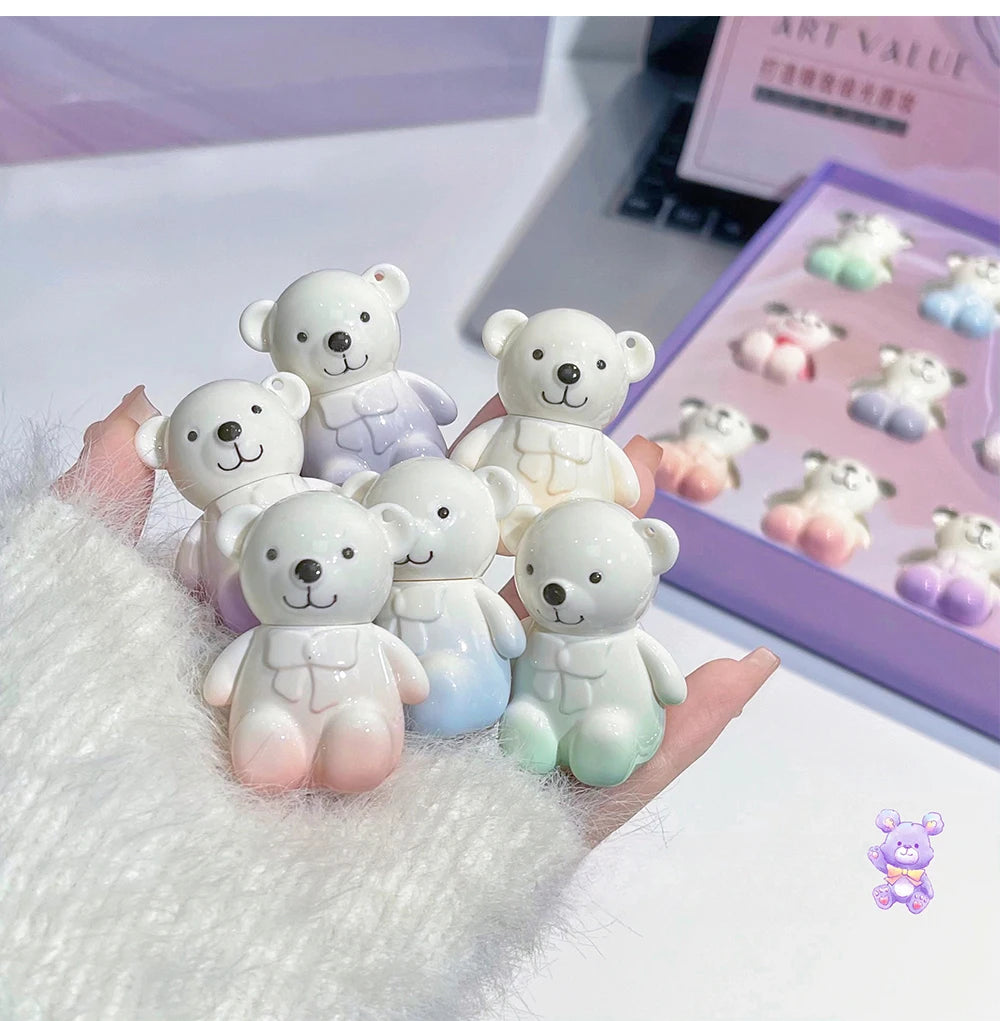 Set Trucco Orso Bear Family – 6 Rossetti Opachi + Specchio + Collana | Regalo