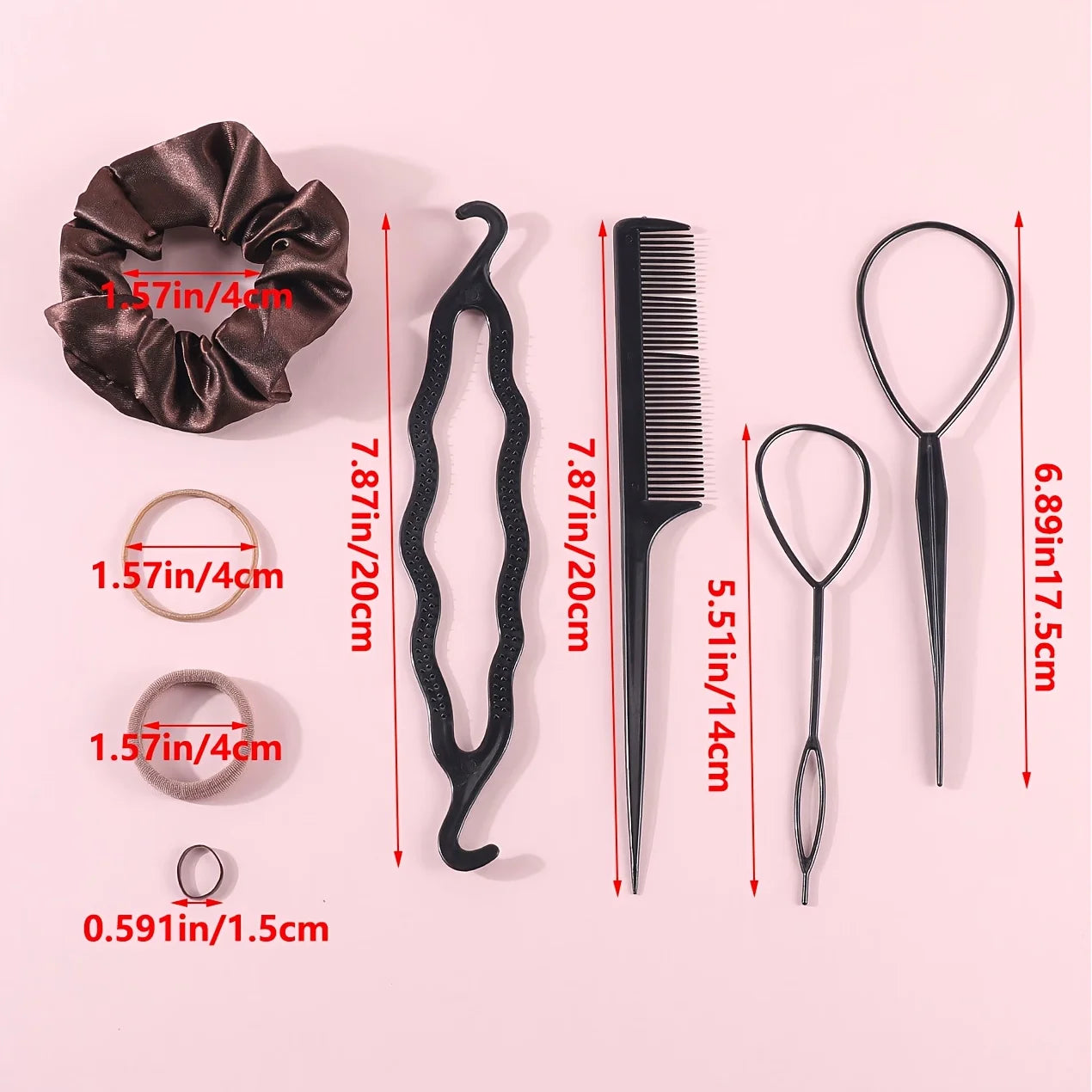 Set Accessori per Capelli — Elastici, Scrunchies e Fasce (1109 pz)