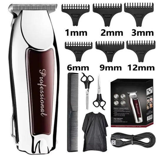 Tagliacapelli Professionale Ricaricabile | Lame Acciaio Inox Uso Bagnato e Secco | CE