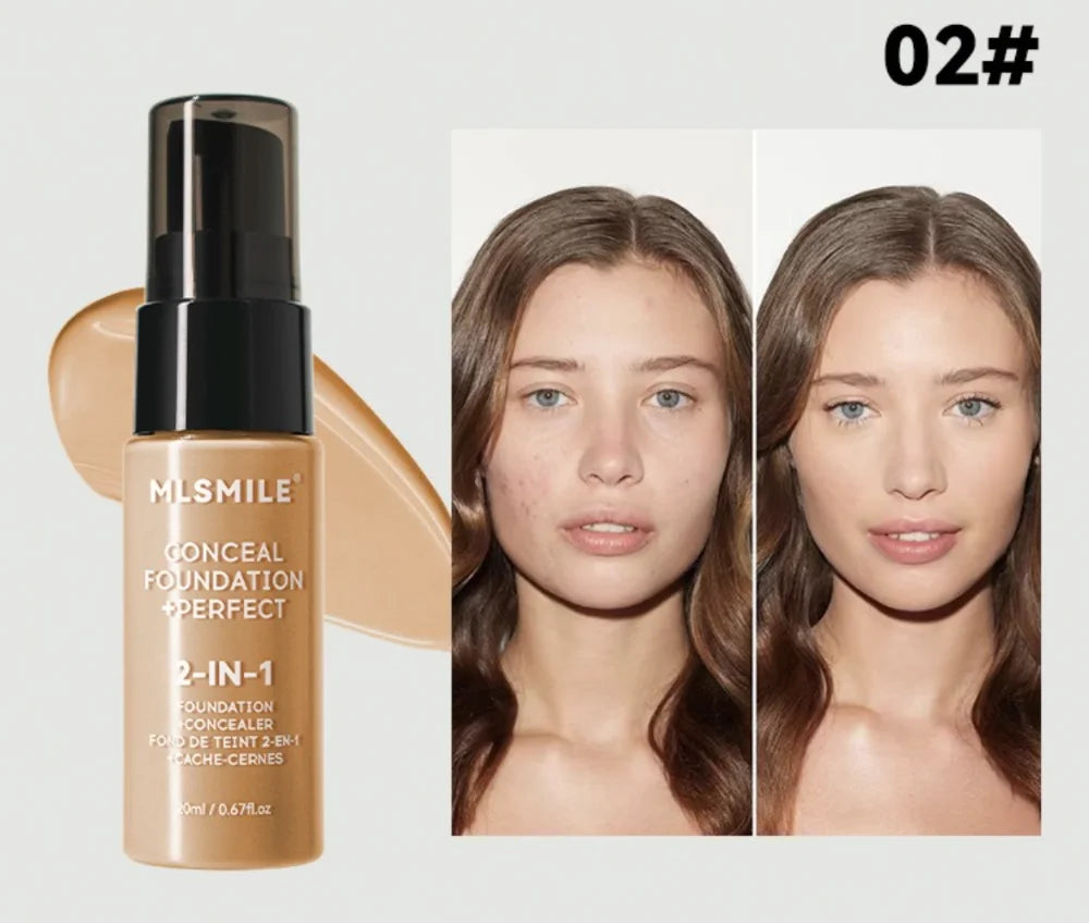 Fondotinta Liquido Opaco Lunga Durata – Controllo Olio e Finitura Naturale 20ml