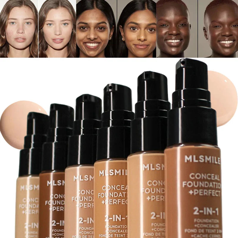 Fondotinta Liquido Opaco a Lunga Durata – Controllo Olio, Correttore & BB Cream | Trucco Professionale