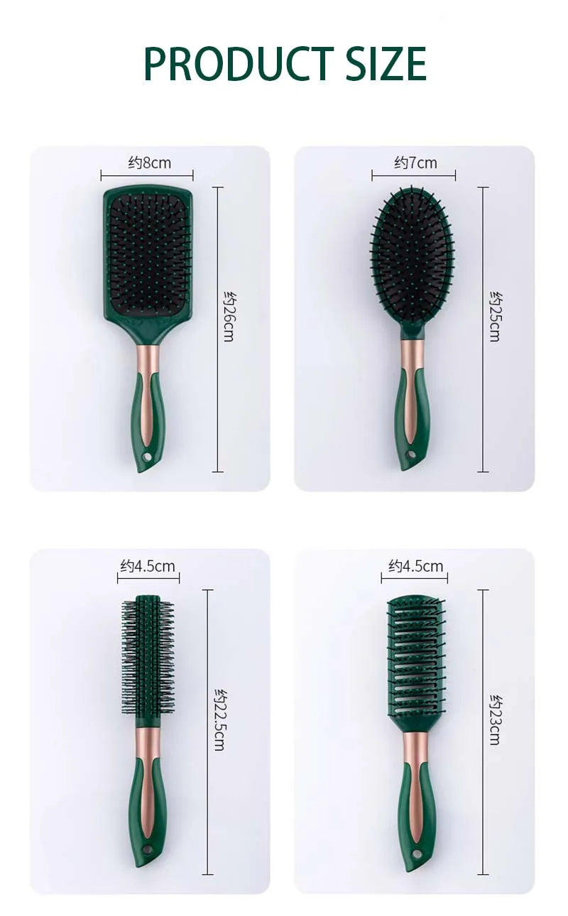 KLINA Air Cushion Hair Massage Comb Brush Scalp Detangling Antistatic Salon SPA Hairdressing Styling Tool Oval Round